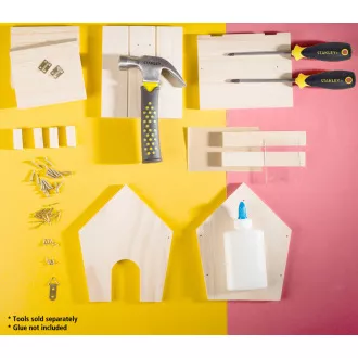 Stanley Jr. K020-SY Set de construcție, hrănitor de păsări, lemn Stanley Jr. K020-SY Set de construcție, hrănitor de păsări, lemn
