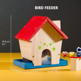 Stanley Jr. K020-SY Set de construcție, hrănitor de păsări, lemn Stanley Jr. K020-SY Set de construcție, hrănitor de păsări, lemn