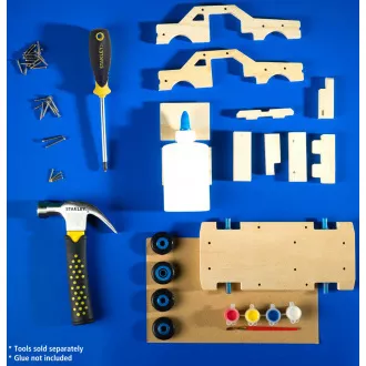 Stanley Jr. OK096-SY Set de construcție, mașină de poliție, lemn Stanley Jr. OK096-SY Set de construcție, mașină de poliție, lemn
