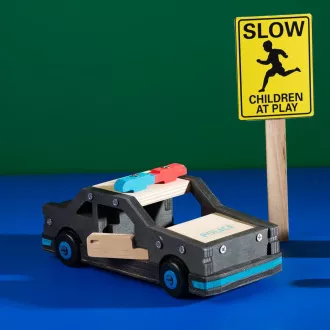 Stanley Jr. OK096-SY Set de construcție, mașină de poliție, lemn Stanley Jr. OK096-SY Set de construcție, mașină de poliție, lemn