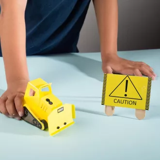 Stanley Jr. OK017-SY Set de construcții, buldozer, lemn
