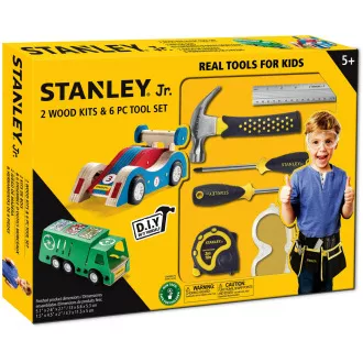 Stanley Jr. U003-K02-T06-SY Set de 2 mașini și 5 scule