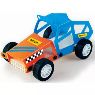 Stanley Jr. OK036-SY Set de construcții, cărucior cu mașină, lemn