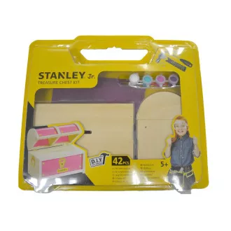 Stanley Jr. OK010BUD-SY Set de construcție, cufăr, lemn Stanley Jr. OK010BUD-SY Set de construcție, cufăr, lemn
