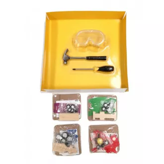 Stanley Jr. U001-K04-T03-SY Set de 4 mașini, șurubelniță și ciocan
