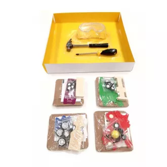 Stanley Jr. U001-K04-T03-SY Set de 4 mașini, șurubelniță și ciocan