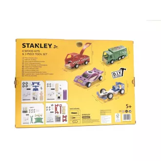 Stanley Jr. U001-K04-T03-SY Set de 4 mașini, șurubelniță și ciocan