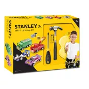 Stanley Jr. U001-K04-T03-SY Set de 4 mașini, șurubelniță și ciocan