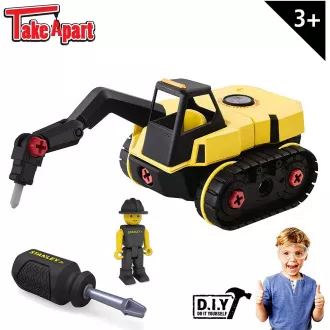 Stanley Jr. TT010-SY Set de construcții, excavator de demolare