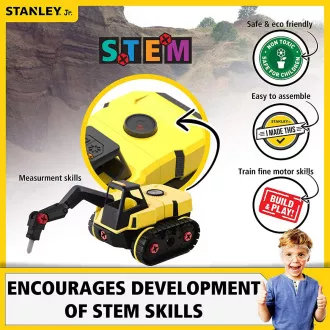 Stanley Jr. TT010-SY Set de construcții, excavator de demolare