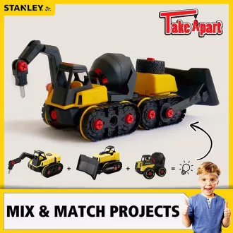 Stanley Jr. TT010-SY Set de construcții, excavator de demolare