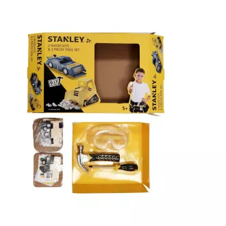 Stanley Jr. U004-K02-T03-SY Set de mașină, excavator și 3 unelte