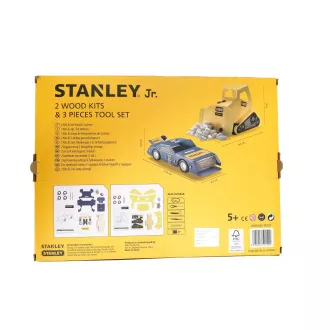 Stanley Jr. U004-K02-T03-SY Set de mașină, excavator și 3 unelte