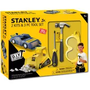Stanley Jr. U004-K02-T03-SY Set de mașină, excavator și 3 unelte