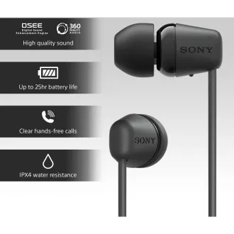WIC100B.CE7 negru căști BT Sony