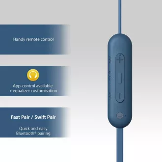 WIC100L.CE7 căști BT albastre Sony