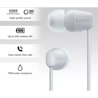 WIC100W.CE7 alb Căști BT Sony