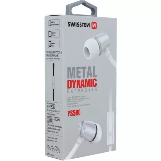 CĂȘTI DINAMICE YS500 SILV/WH SWISSTEN CĂȘTI DINAMICE YS500 SILV/WH SWISSTEN