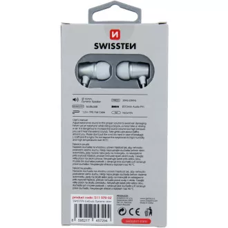 CĂȘTI DINAMICE YS500 SILV/WH SWISSTEN CĂȘTI DINAMICE YS500 SILV/WH SWISSTEN