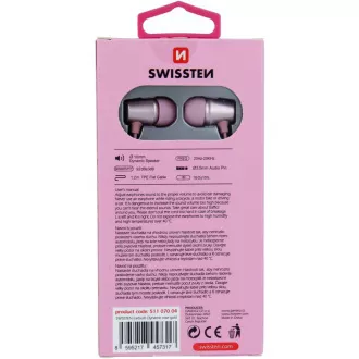 CĂȘTI DINAMICE YS500 TRANDAFIR / AUR SWISSTEN
