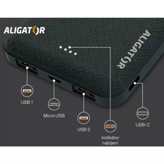 Powerbank 10000mAh 2in1 ALIGATOR 2in1 ALIGATOR Powerbank 10000mAh 2in1 ALIGATOR 2in1 ALIGATOR