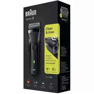 SERIES 3 300S BLACK SHAVER BRAUN SERIES 3 300S BLACK SHAVER BRAUN