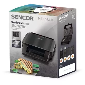 SSM 9978BK Mașină de făcut sandvișuri SENCOR SSM 9978BK Mașină de făcut sandvișuri SENCOR