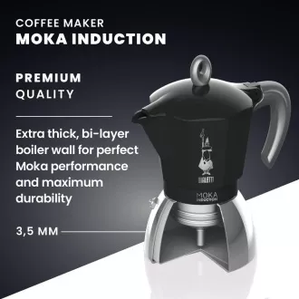 INDUCȚIE NEAGRĂ 2P. CEAINIC MOKA BIALETTI