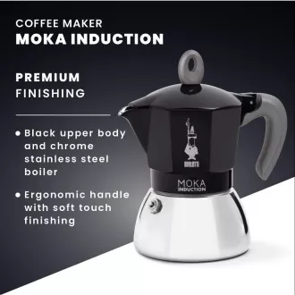 INDUCȚIE NEAGRĂ 2P. CEAINIC MOKA BIALETTI