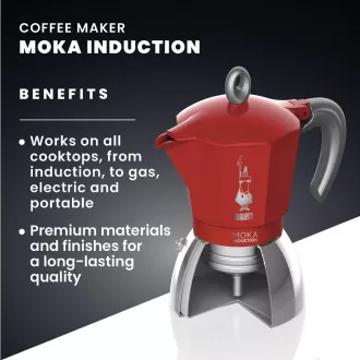 INDUCȚIE CU VIERMI. 4P. OALĂ MOKA BIALETTI
