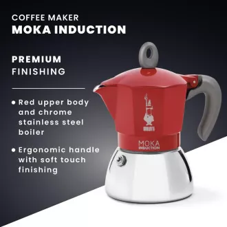 INDUCȚIE CU VIERMI. 4P. OALĂ MOKA BIALETTI