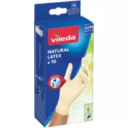 Mănuși din latex natural Vileda, mărimea S/M, 10 buc.