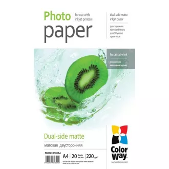 Hârtie foto cu două fețe Mat A4 20pcs COLORWAY