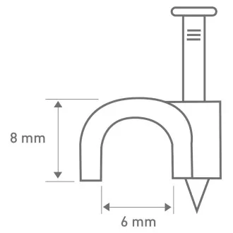 RCC 6 clemă de cablu 6mm 40 buc RETLUX