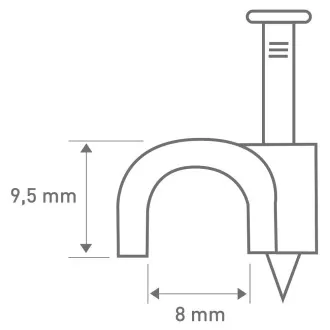 RCC 8 clemă de cablu 8mm 30buc RETLUX