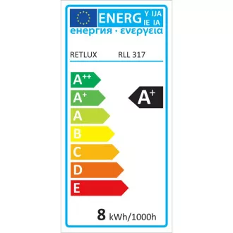 RLL 317 A60 A60 E27 bec PIR 8W WW RETLUX