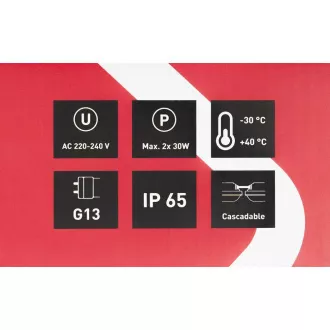 Atașament RSM 119. IP65 1,2 m pentru 2xT8 RETLUX