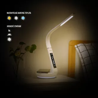 Lampă cu LED-uri RTL 204 stm.negru Qi 6W RETLUX