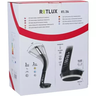 Lampă cu LED-uri RTL 204 stm.negru Qi 6W RETLUX