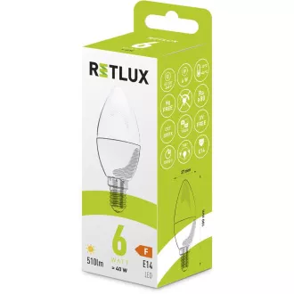 RLL 426 C37 E14 lumânare 6W WW RETLUX