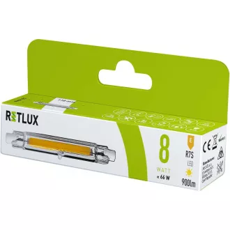RLL 458 R7S J118 8W LED COB WW RETLUX