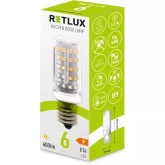 RLL 459 E14 6W hota cuptor WW RETLUX