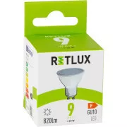 RLL 418 GU10 bec 9W CW RETLUX
