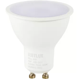 RLL 418 GU10 bec 9W CW RETLUX