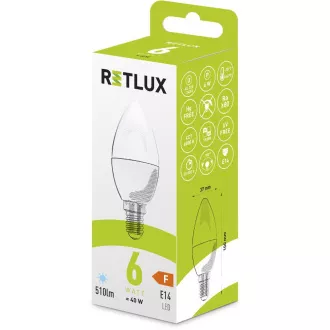 RLL 428 C37 C37 E14 lumânare 6W DL RETLUX