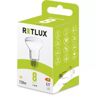 RLL 465 R63 E27 Spot 8W WW RETLUX