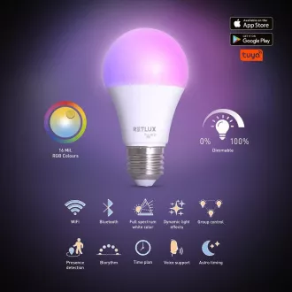 Bec RSH 102 A 60 E27 9W RGB CCT RETLUX