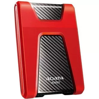 HDD extern ADATA 2TB USB 3.1 DashDrive Durable HD650, roșu (cauciuc, rezistent la impact)
