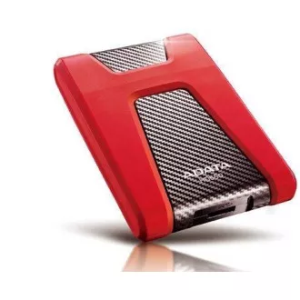 HDD extern ADATA 2TB USB 3.1 DashDrive Durable HD650, roșu (cauciuc, rezistent la impact)