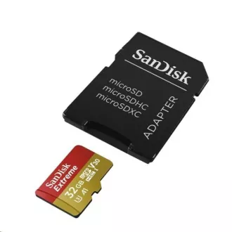 Card SanDisk MicroSDHC 32GB Extreme (100MB/s, Clasa 10, UHS-I U3 V30) + adaptor Card SanDisk MicroSDHC 32GB Extreme (100MB/s, Clasa 10, UHS-I U3 V30) + adaptor